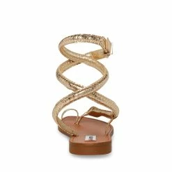 STEVEMADDEN Women's Shoes SCALES GOLD SNAKE
