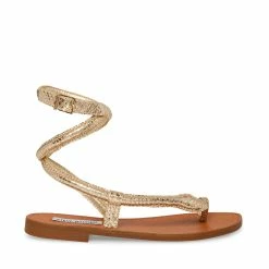 STEVEMADDEN Women's Shoes SCALES GOLD SNAKE