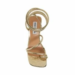 STEVEMADDEN SHANTELLE GOLD SNAKE Women's Shoes