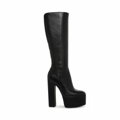 STEVEMADDEN SHANTI BLACK LEATHER