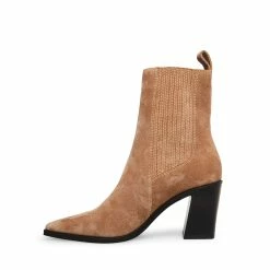 STEVEMADDEN Women's Shoes SHAWNA TAUPE SUEDE