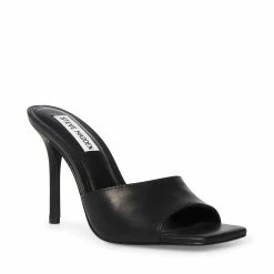 SteveMadden SIGNAL BLACK LEATHER Women's Shoes