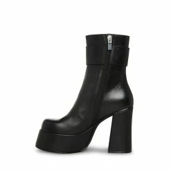 STEVEMADDEN SIREN BLACK LEATHER