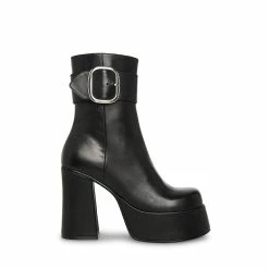 STEVEMADDEN SIREN BLACK LEATHER