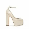 STEVEMADDEN Women's Shoes SKYRISE BONE PATENT