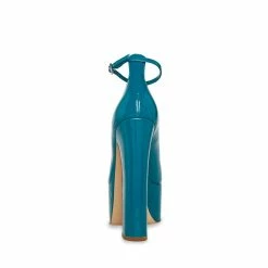 STEVEMADDEN SKYRISE TEAL PATENT Women's Shoes