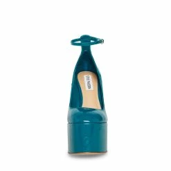 STEVEMADDEN SKYRISE TEAL PATENT Women's Shoes