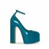STEVEMADDEN SKYRISE TEAL PATENT Women's Shoes