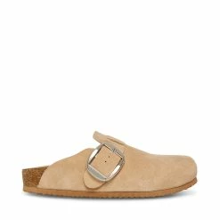 STEVEMADDEN Women's Shoes SOCIAL TAN SUEDE