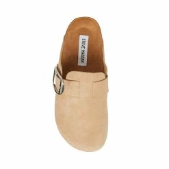 STEVEMADDEN Women's Shoes SOCIAL TAN SUEDE