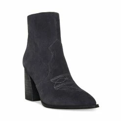 STEVEMADDEN Women's Shoes STABLE DARK GREY SUEDE