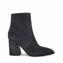 STEVEMADDEN Women's Shoes STABLE DARK GREY SUEDE