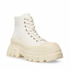 STEVEMADDEN SUTTON WHITE LEATHER Women's Shoes