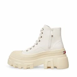 STEVEMADDEN SUTTON WHITE LEATHER Women's Shoes