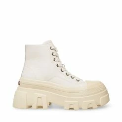 STEVEMADDEN SUTTON WHITE LEATHER Women's Shoes