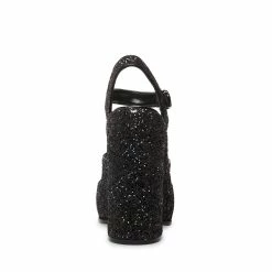 STEVEMADDEN Women's Shoes SWEETS BLACK GLITTER