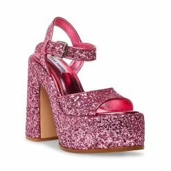 STEVEMADDEN Women's Shoes SWEETS PINK GLITTER