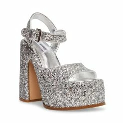STEVEMADDEN SWEETS SILVER GLITTER Women's Shoes