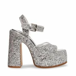STEVEMADDEN SWEETS SILVER GLITTER Women's Shoes