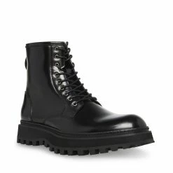STEVEMADDEN Men's TEKKON BLACK LEATHER