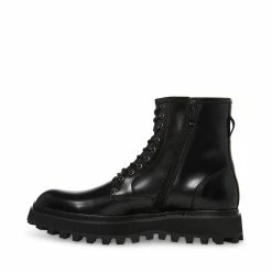 STEVEMADDEN Men's TEKKON BLACK LEATHER