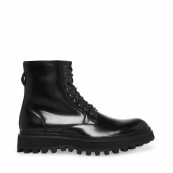 STEVEMADDEN Men's TEKKON BLACK LEATHER
