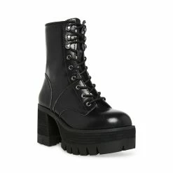 STEVEMADDEN TREVOR BLACK LEATHER