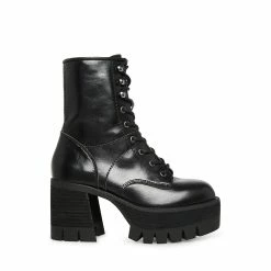 STEVEMADDEN TREVOR BLACK LEATHER