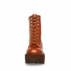 STEVEMADDEN Women's Shoes TREVOR TAN LEATHER