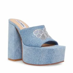 STEVEMADDEN Women's Shoes TRICKS DENIM MULTI