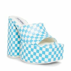 SteveMadden TRIXIE BLUE/WHITE Women's Shoes