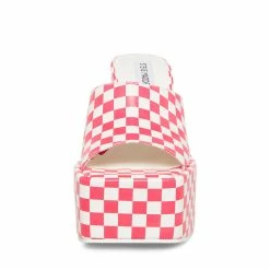 SteveMadden TRIXIE PINK/WHITE Women's Shoes