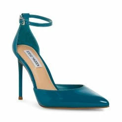 STEVEMADDEN Women's Shoes VALID TEAL PATENT