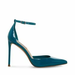 STEVEMADDEN Women's Shoes VALID TEAL PATENT
