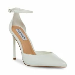 STEVEMADDEN Women's Shoes VALID WHITE PATENT