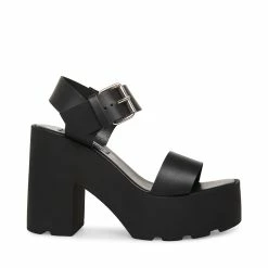 STEVEMADDEN VESTA BLACK LEATHER