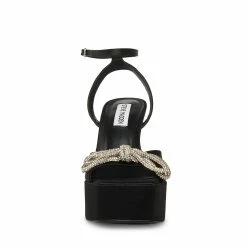 STEVEMADDEN VICE BLACK SATIN Women's Shoes