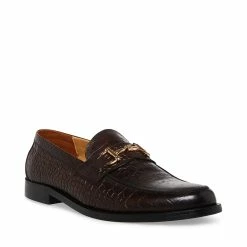 SteveMadden Men's WALLACE BROWN CROCODILE