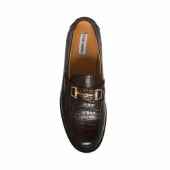SteveMadden Men's WALLACE BROWN CROCODILE