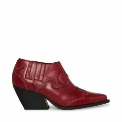 STEVEMADDEN Women's Shoes WAZE RED LEATHER
