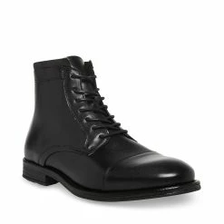 SteveMadden WELLS BLACK LEATHER