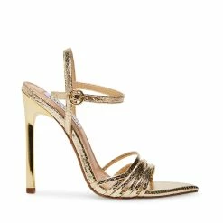 STEVEMADDEN WENDY GOLD SNAKE Women's Shoes