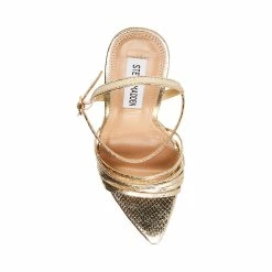 STEVEMADDEN WENDY GOLD SNAKE Women's Shoes