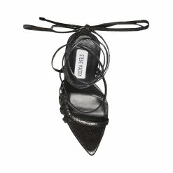 SteveMadden WHITNEY BLACK SNAKE Women's Shoes