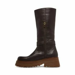 STEVEMADDEN WILLOW BROWN LEATHER