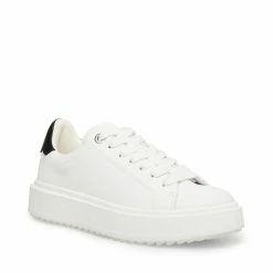SteveMadden CATCHER WHITE BLACK Women's Shoes