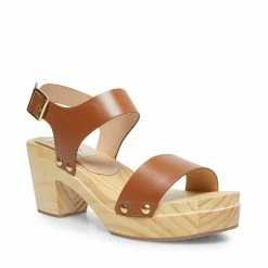 SteveMadden Heels FABEE COGNAC LEATHER