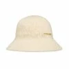 STEVEMADDEN MOLDED POLY YARN BUCKET HAT CREAM