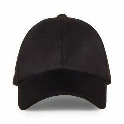 STEVEMADDEN Accessories FAUX SUEDE BASEBALL CAP BLACK