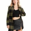 SteveMadden ELDRIDGE PLAID COAT SAGE